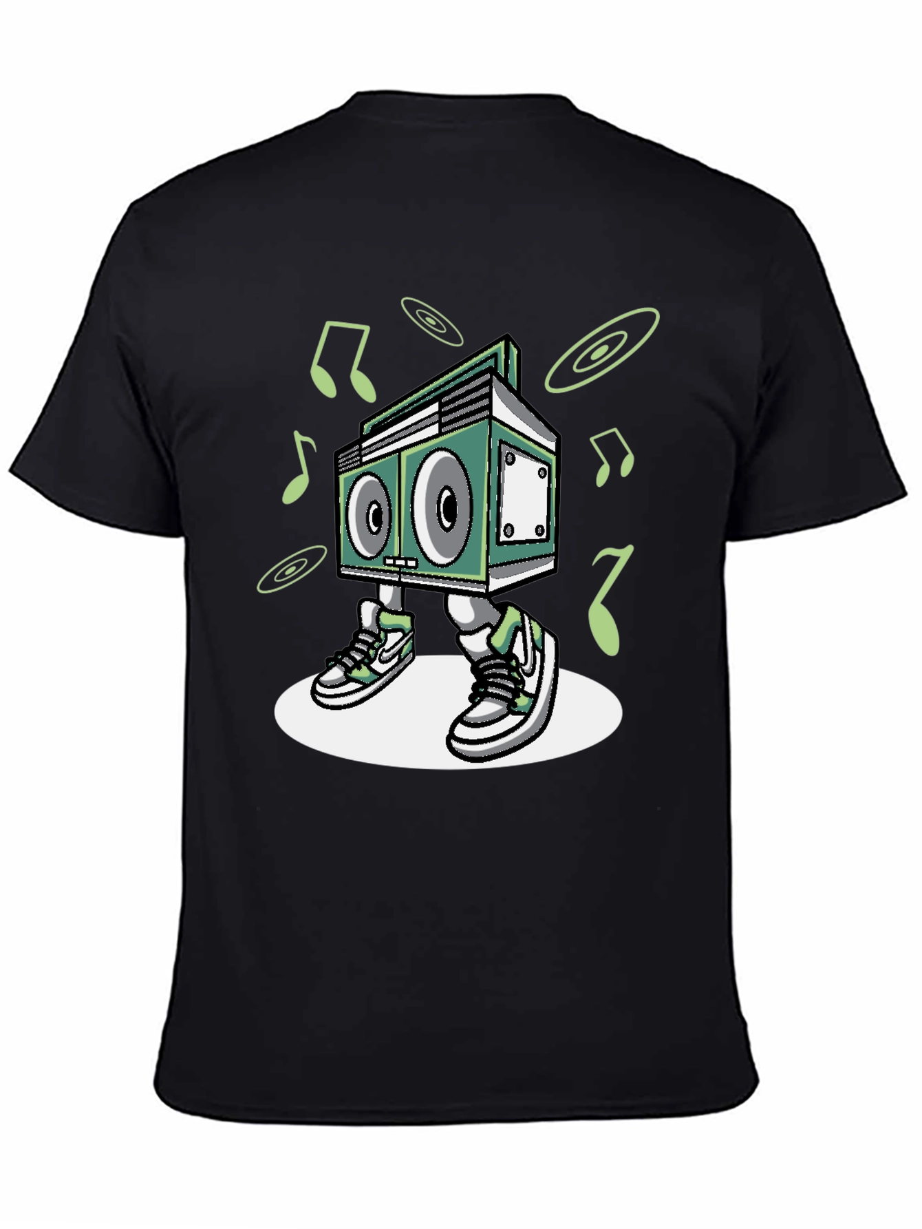 Cool Boombox Character Graphic T-Shirt