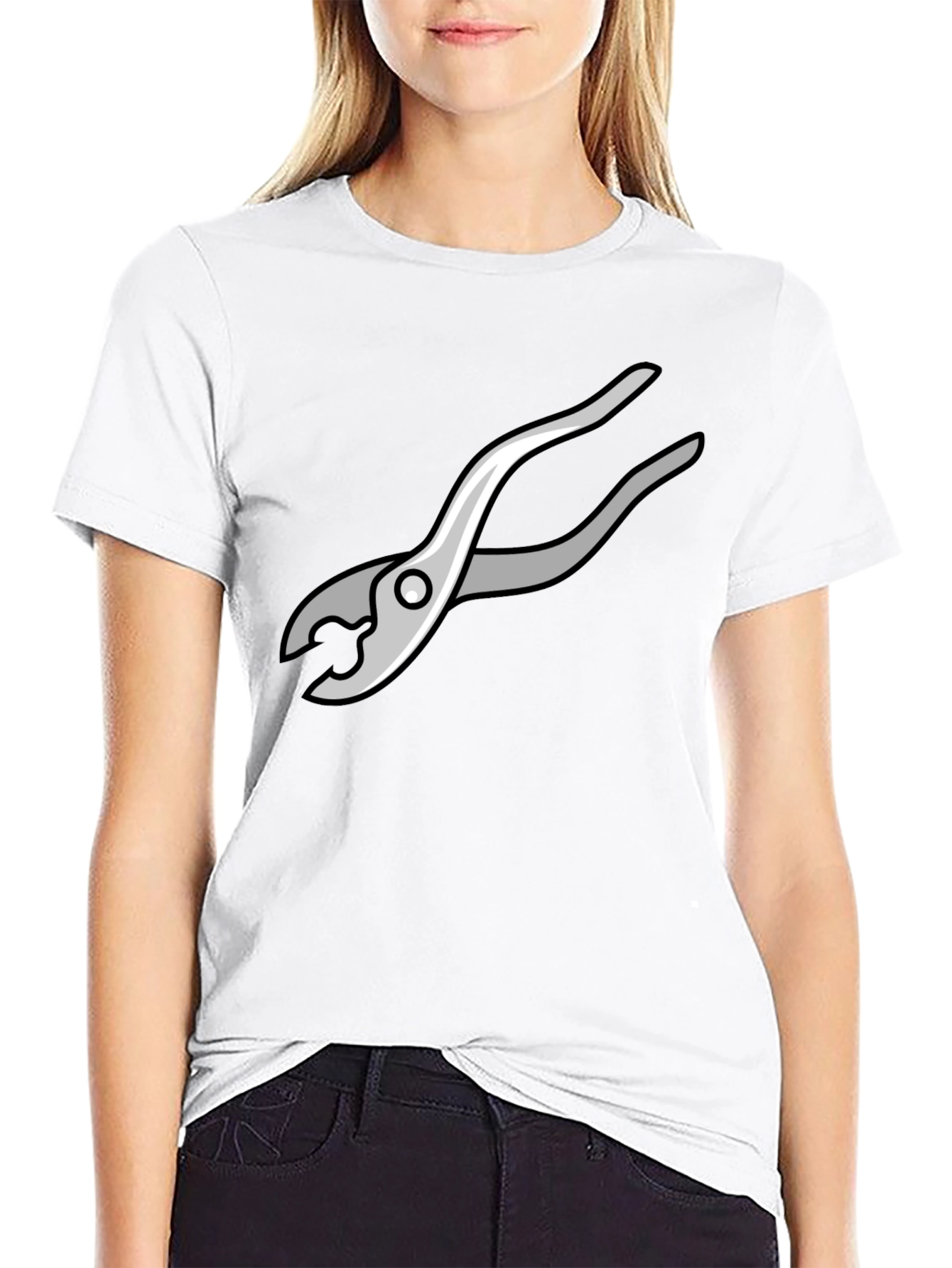 Novelty Pliers Graphic Black T-Shirt
