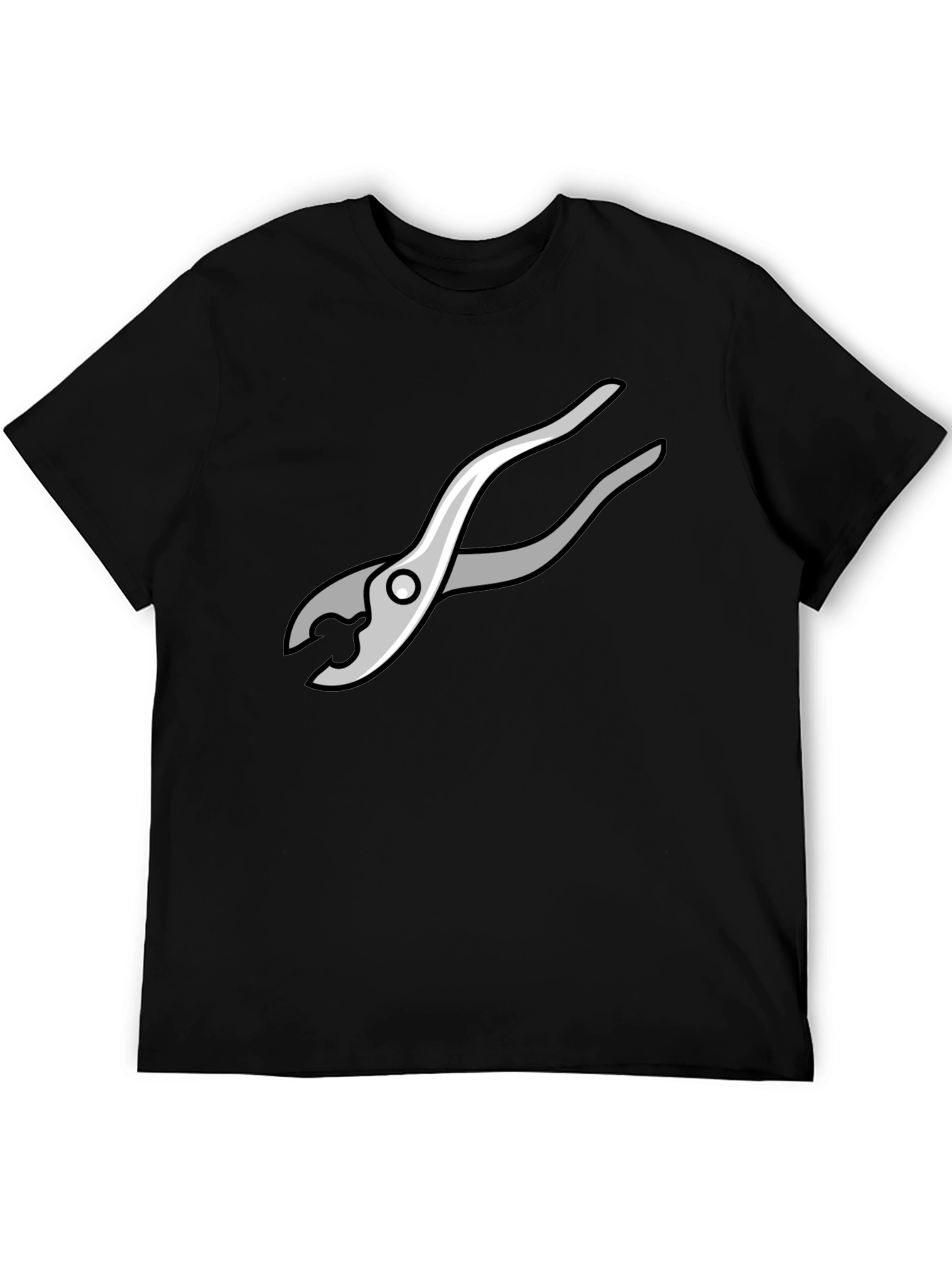Novelty Pliers Graphic Black T-Shirt