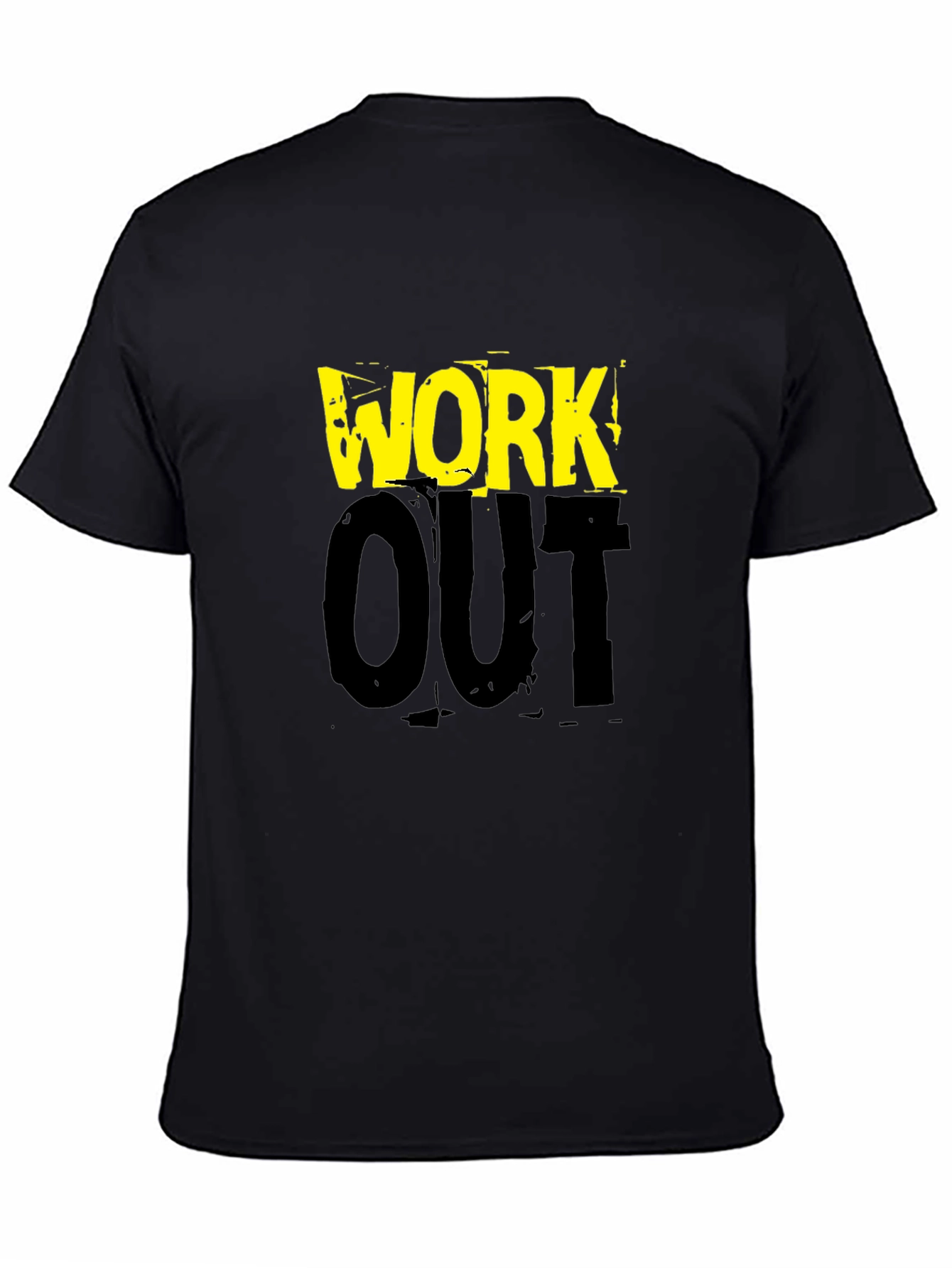 Work Out Black Graphic Print T-Shirt