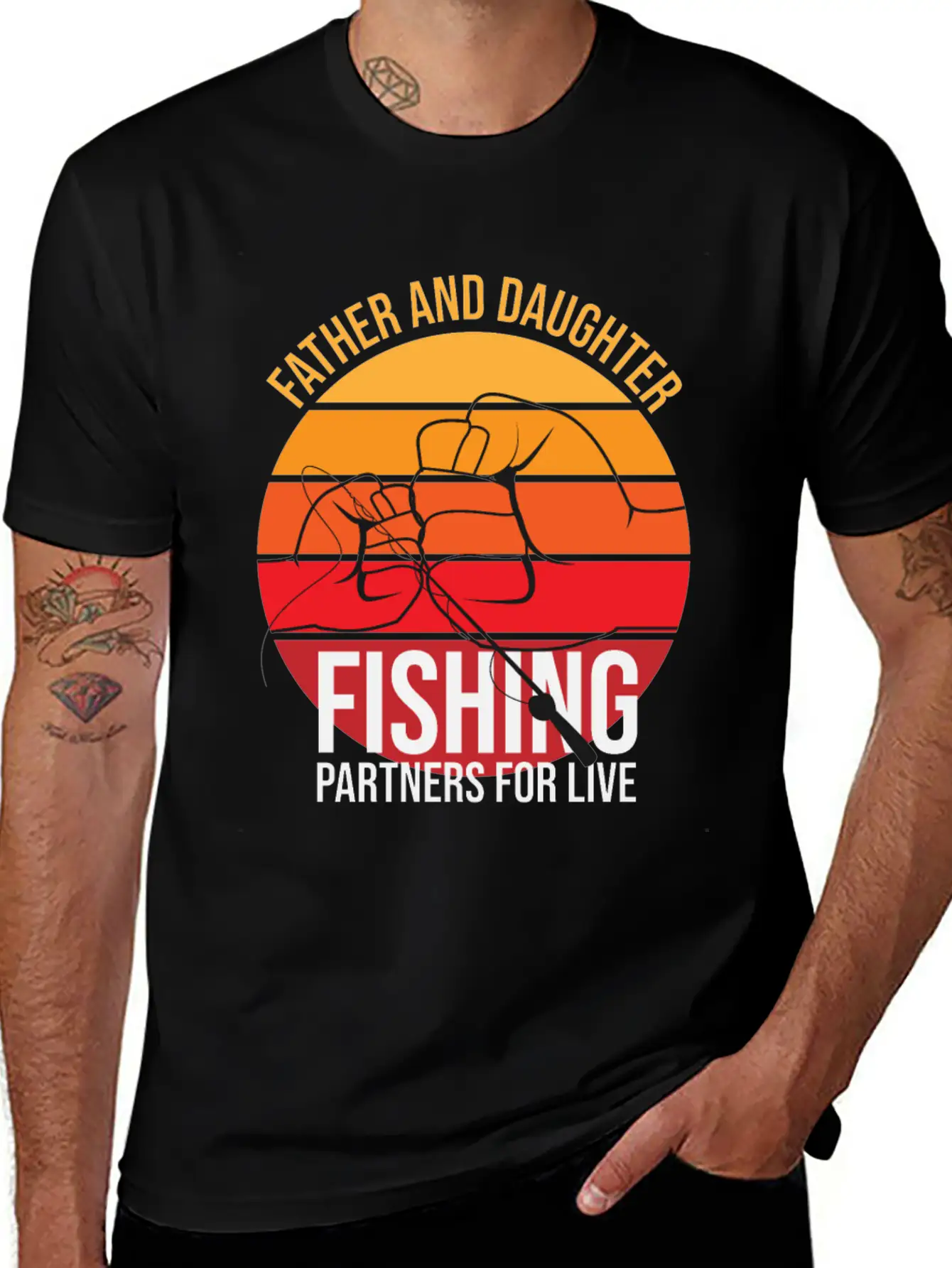 Fishing Father And Daughter Fishing Partners For L Unisex Casual T-Shirt – Clean Design For Daily Comfort
