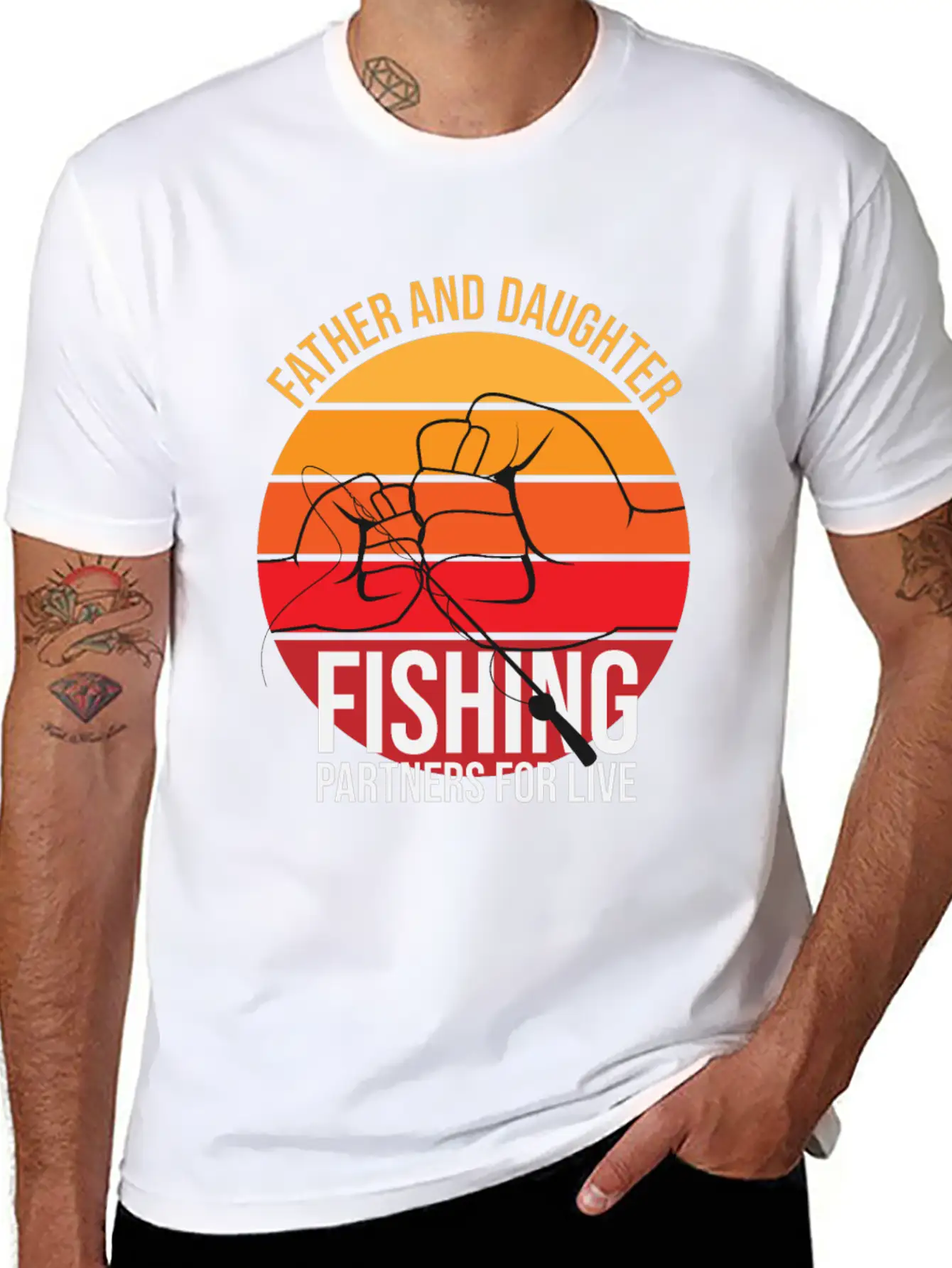 Fishing Father And Daughter Fishing Partners For L Unisex Casual T-Shirt – Clean Design For Daily Comfort