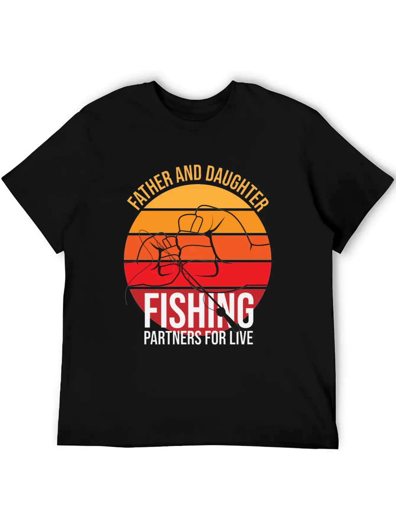 Fishing Father And Daughter Fishing Partners For L Unisex Casual T-Shirt – Clean Design For Daily Comfort