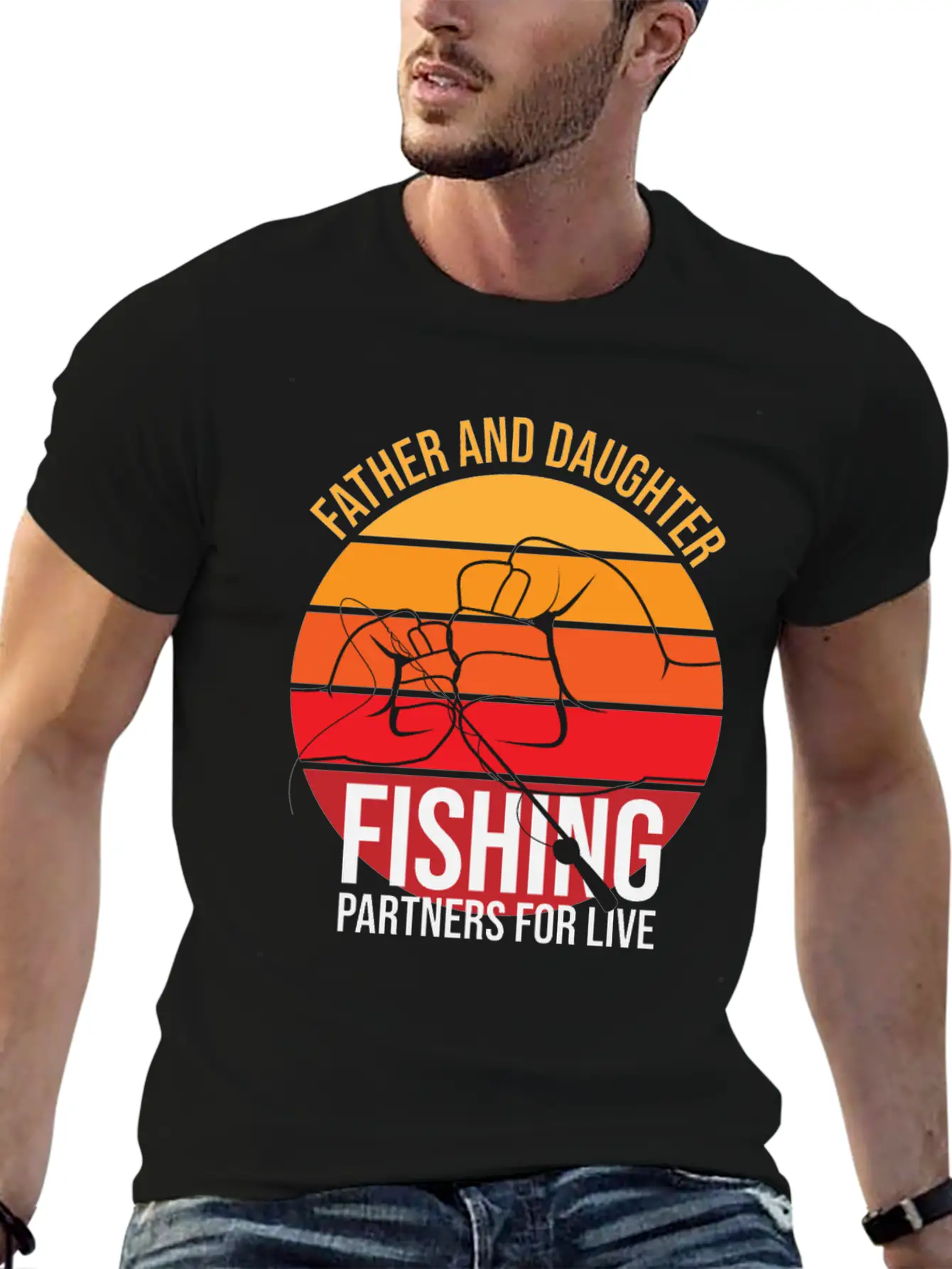 Fishing Father And Daughter Fishing Partners For L Unisex Casual T-Shirt – Clean Design For Daily Comfort