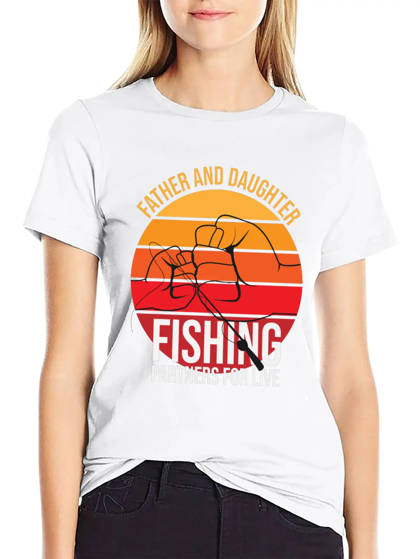 Fishing Father And Daughter Fishing Partners For L Unisex Casual T-Shirt – Clean Design For Daily Comfort