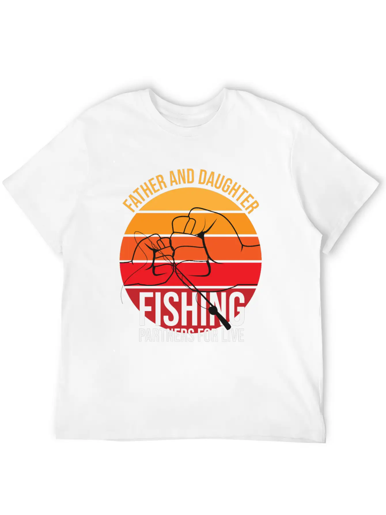 Fishing Father And Daughter Fishing Partners For L Unisex Casual T-Shirt – Clean Design For Daily Comfort