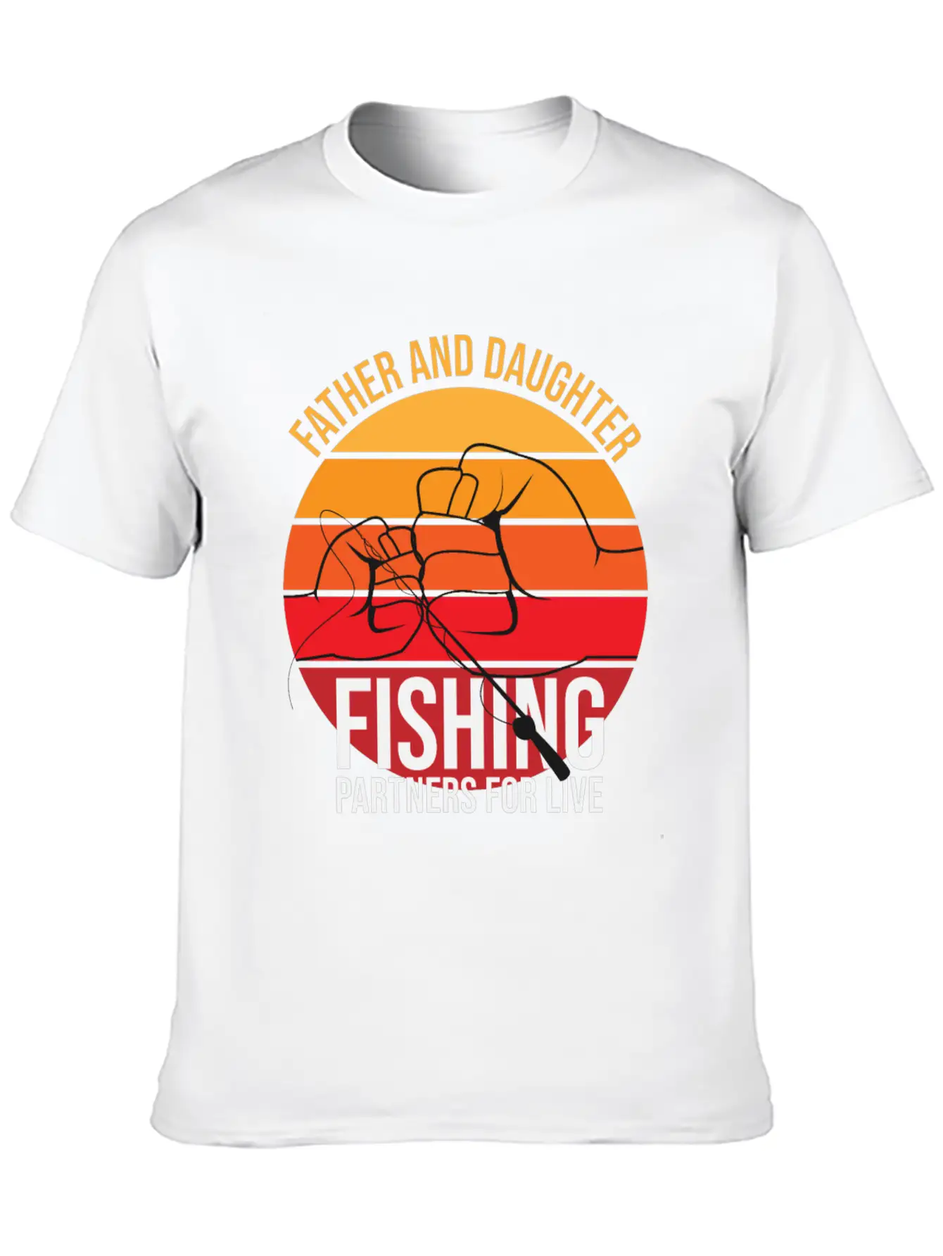 Fishing Father And Daughter Fishing Partners For L Unisex Casual T-Shirt – Clean Design For Daily Comfort