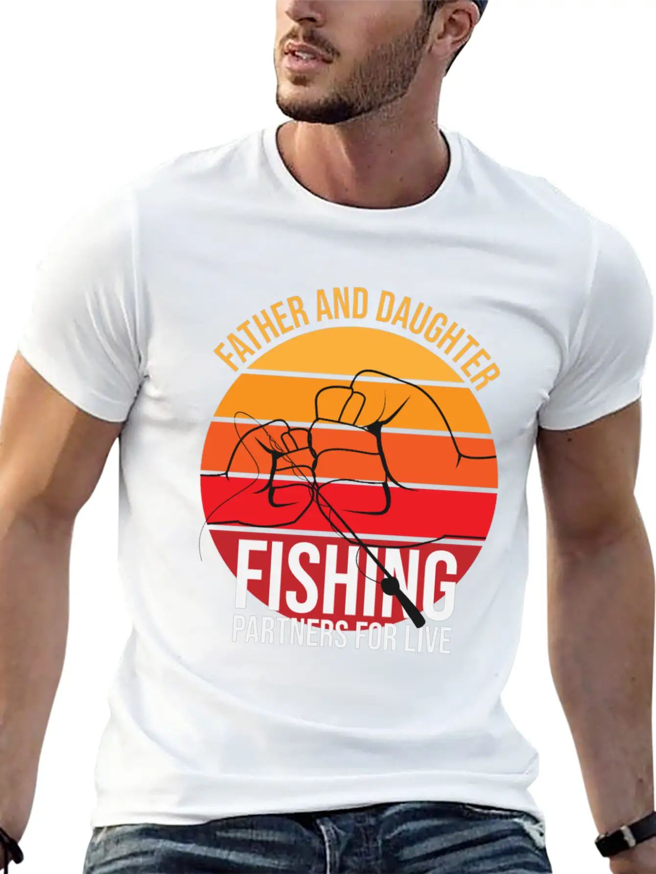 Fishing Father And Daughter Fishing Partners For L Unisex Casual T-Shirt – Clean Design For Daily Comfort