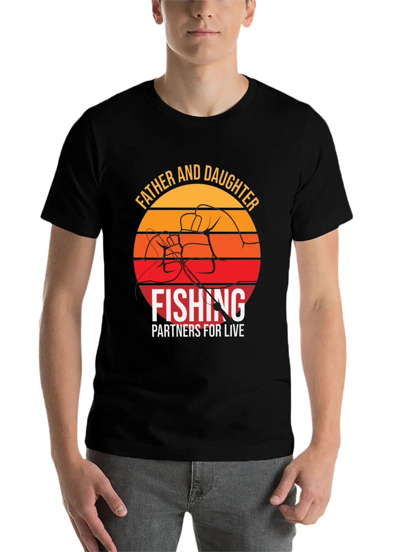 Fishing Father And Daughter Fishing Partners For L Unisex Casual T-Shirt – Clean Design For Daily Comfort