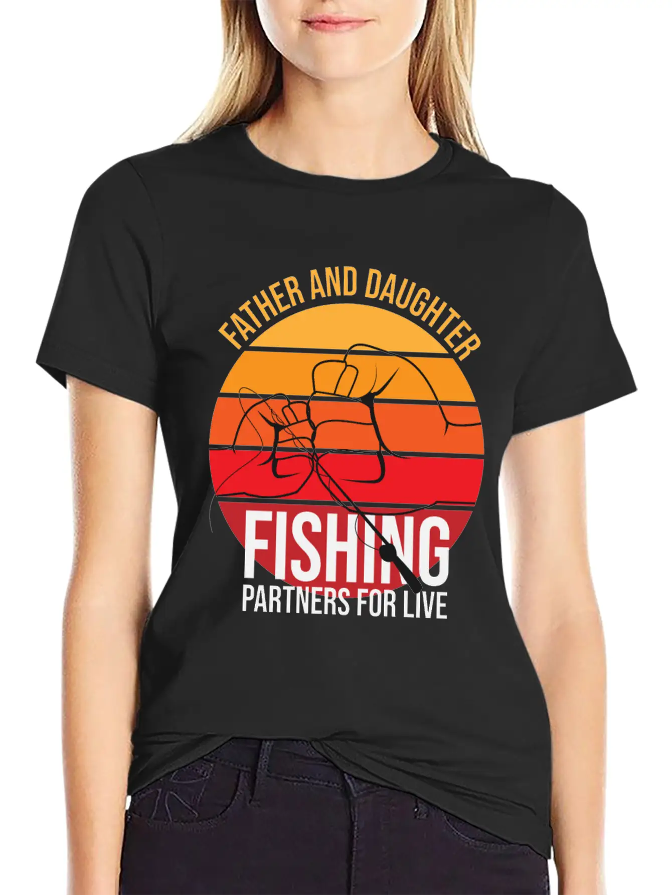 Fishing Father And Daughter Fishing Partners For L Unisex Casual T-Shirt – Clean Design For Daily Comfort