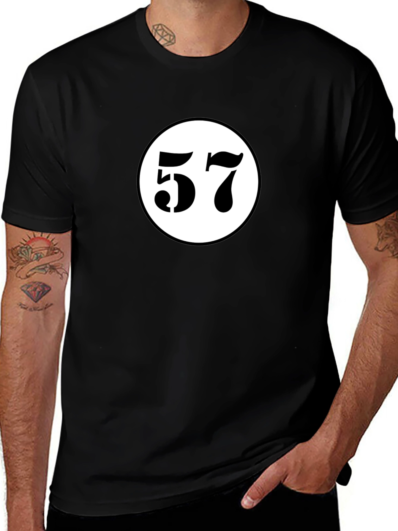 Retro 57 Racing T-Shirt - Black