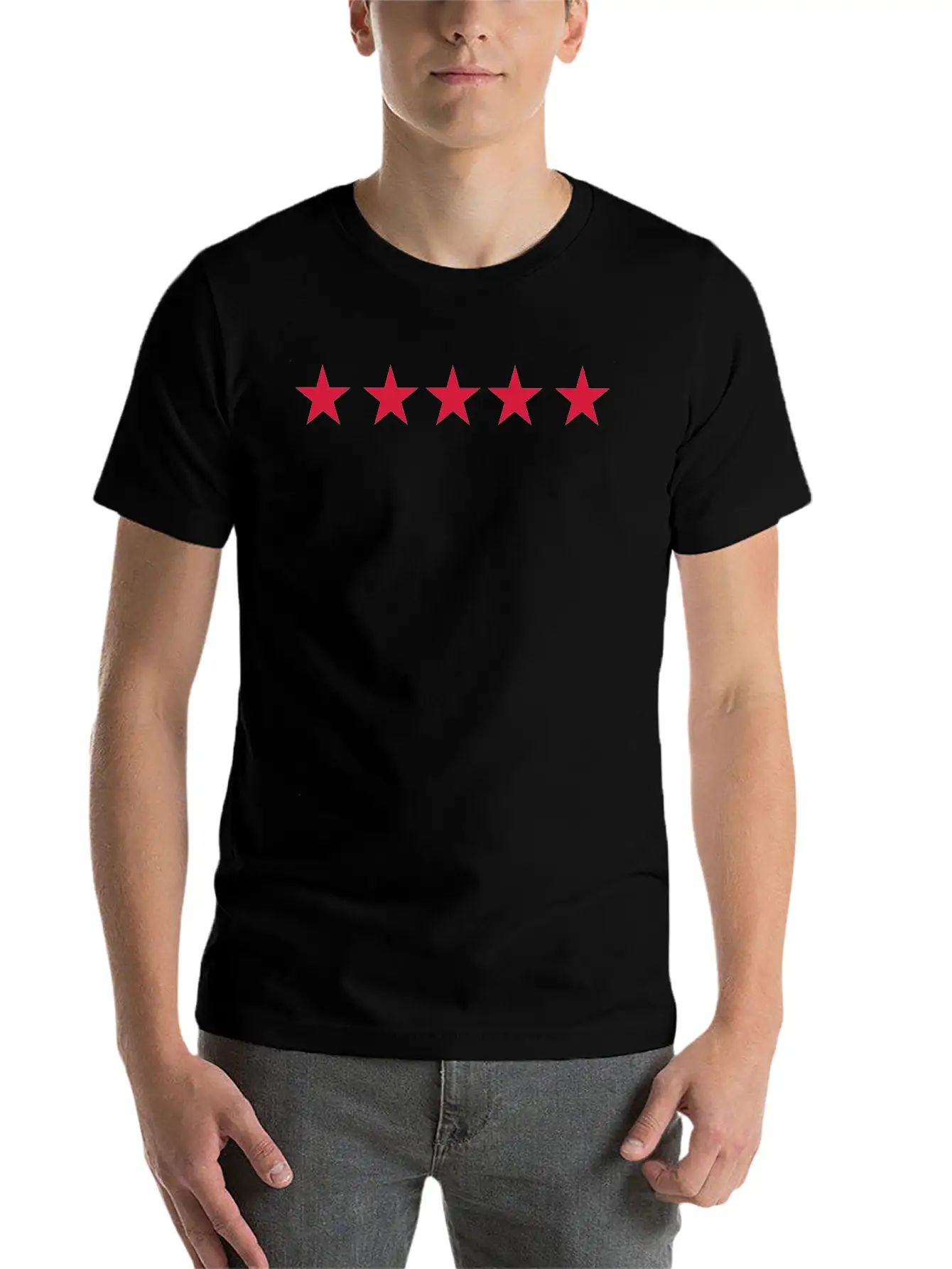 Five 5 Stars Unisex Casual T-Shirt – Clean Design For Daily Comfort