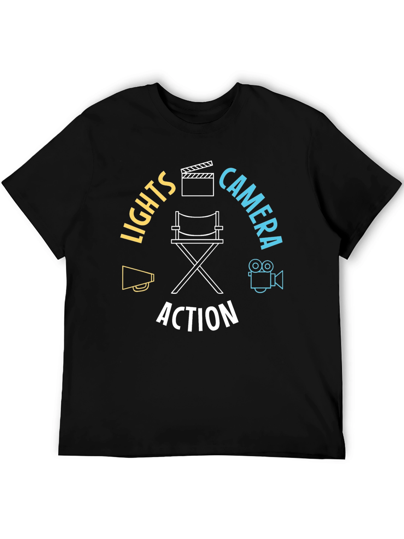Lights Camera Action T-Shirt - Movie Lover Tee