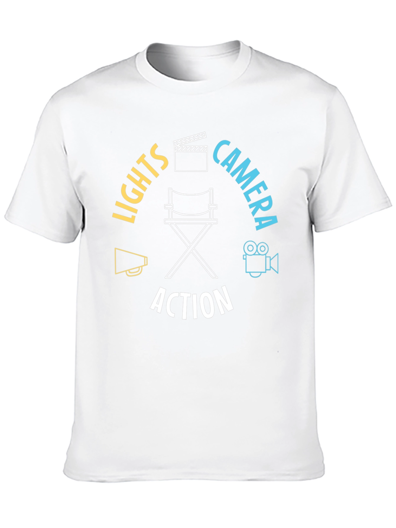 Lights Camera Action T-Shirt - Movie Lover Tee