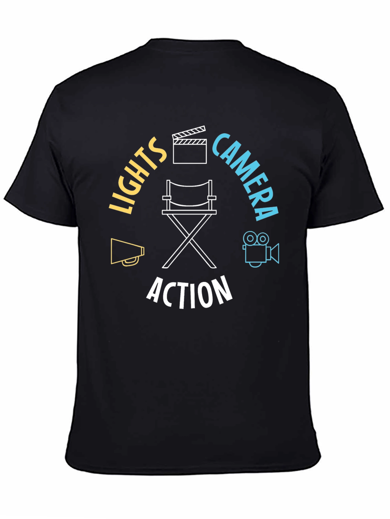 Lights Camera Action T-Shirt - Movie Lover Tee