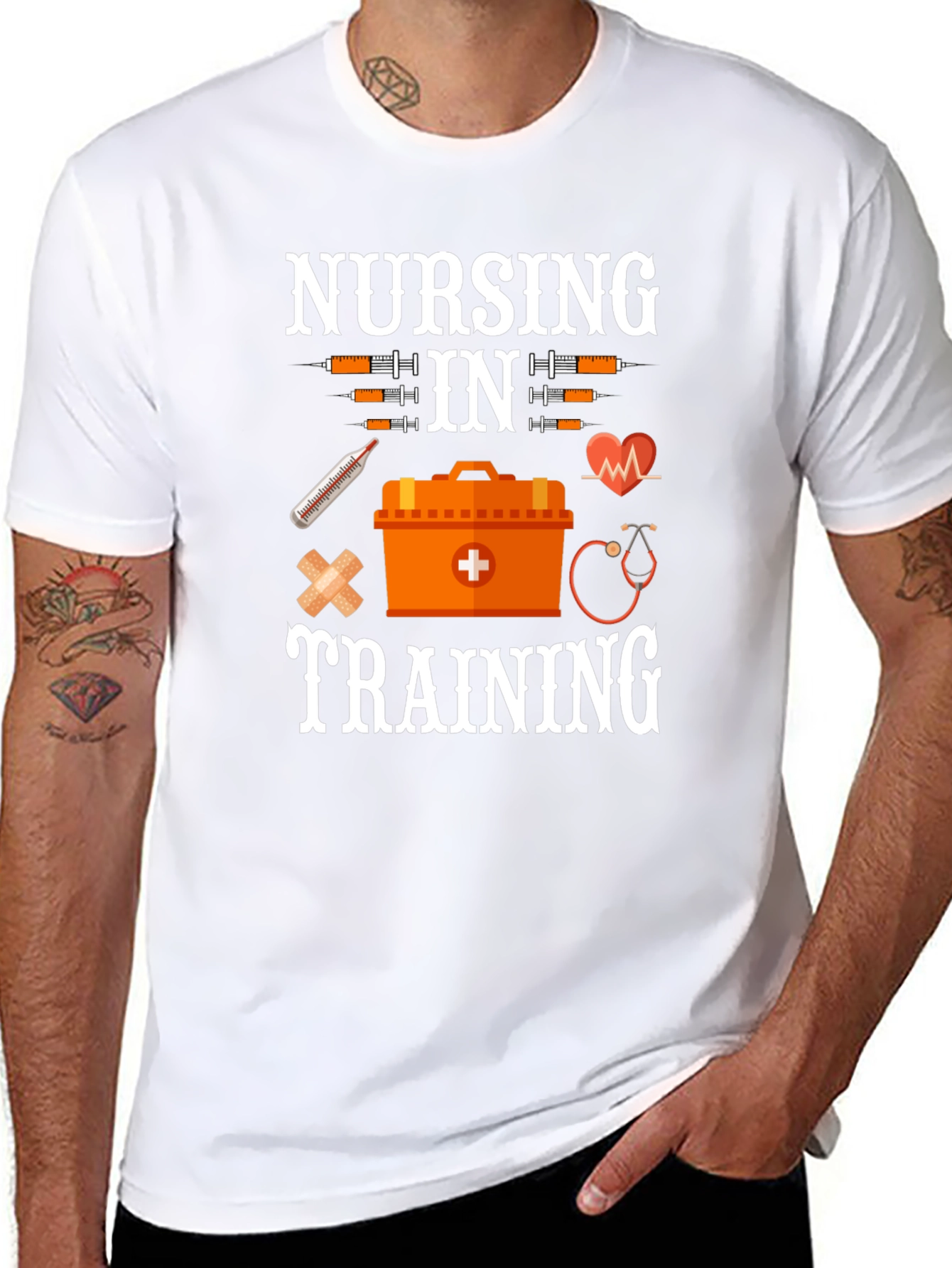 Nursing in Training Black Graphic T-Shirt