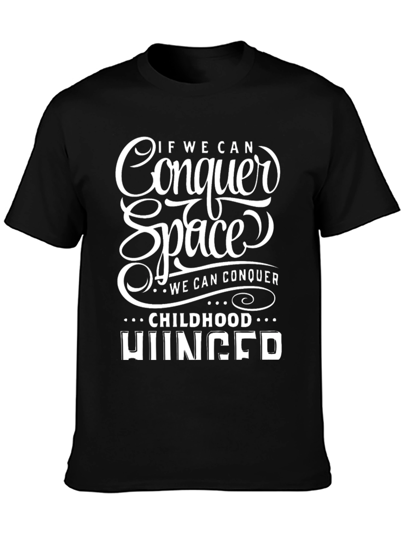 Conquer Space Black Graphic T-Shirt