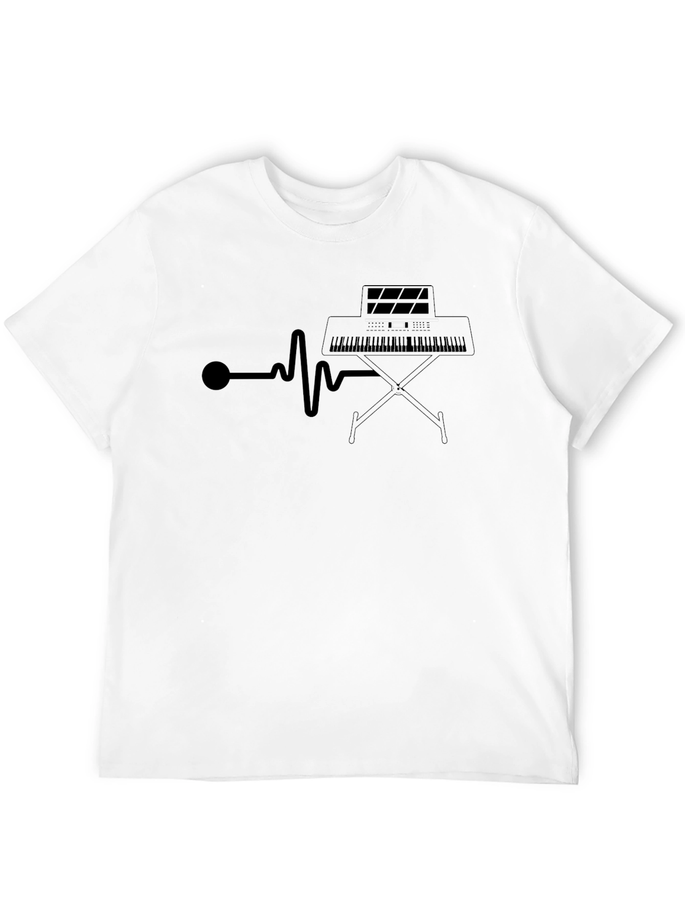 Musical Heartbeat T-Shirt - Keyboard Design