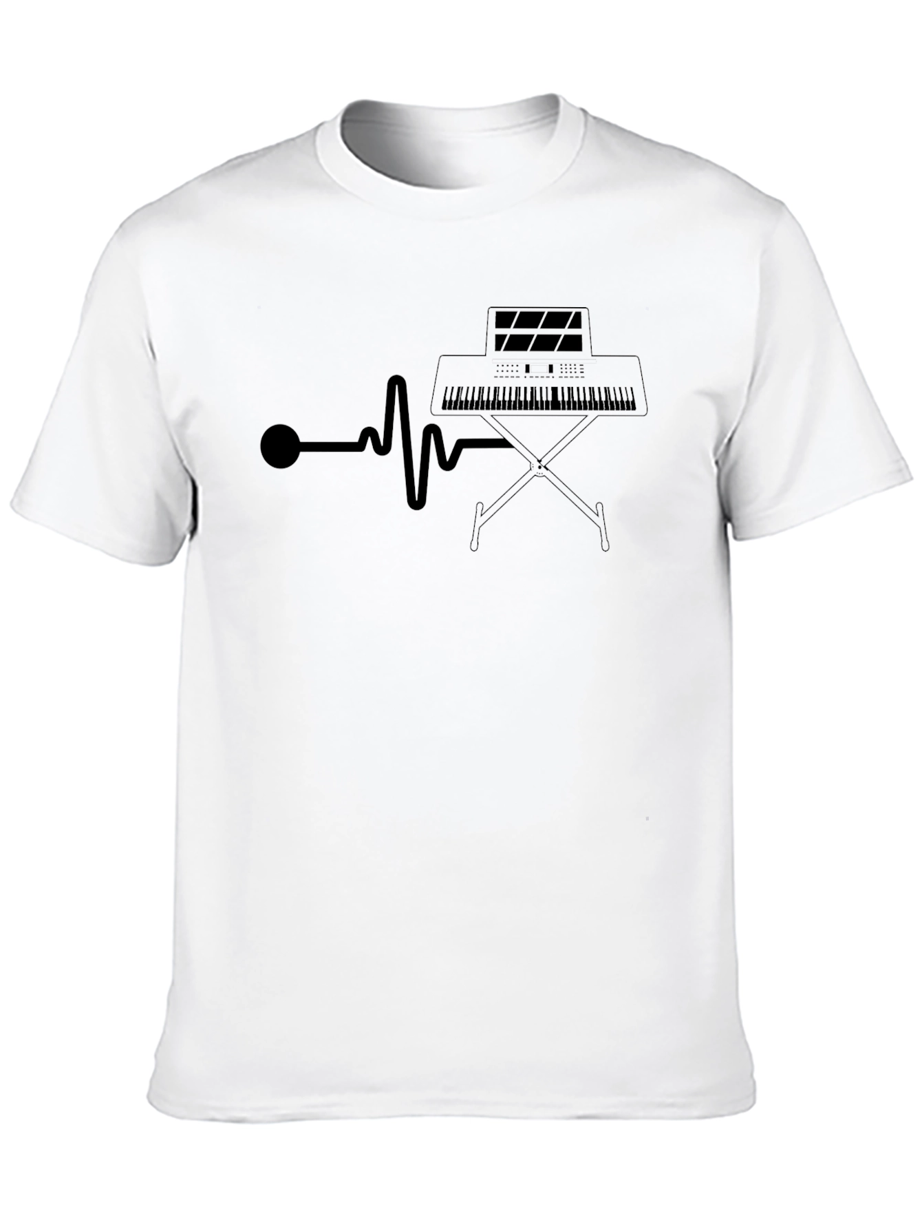 Musical Heartbeat T-Shirt - Keyboard Design