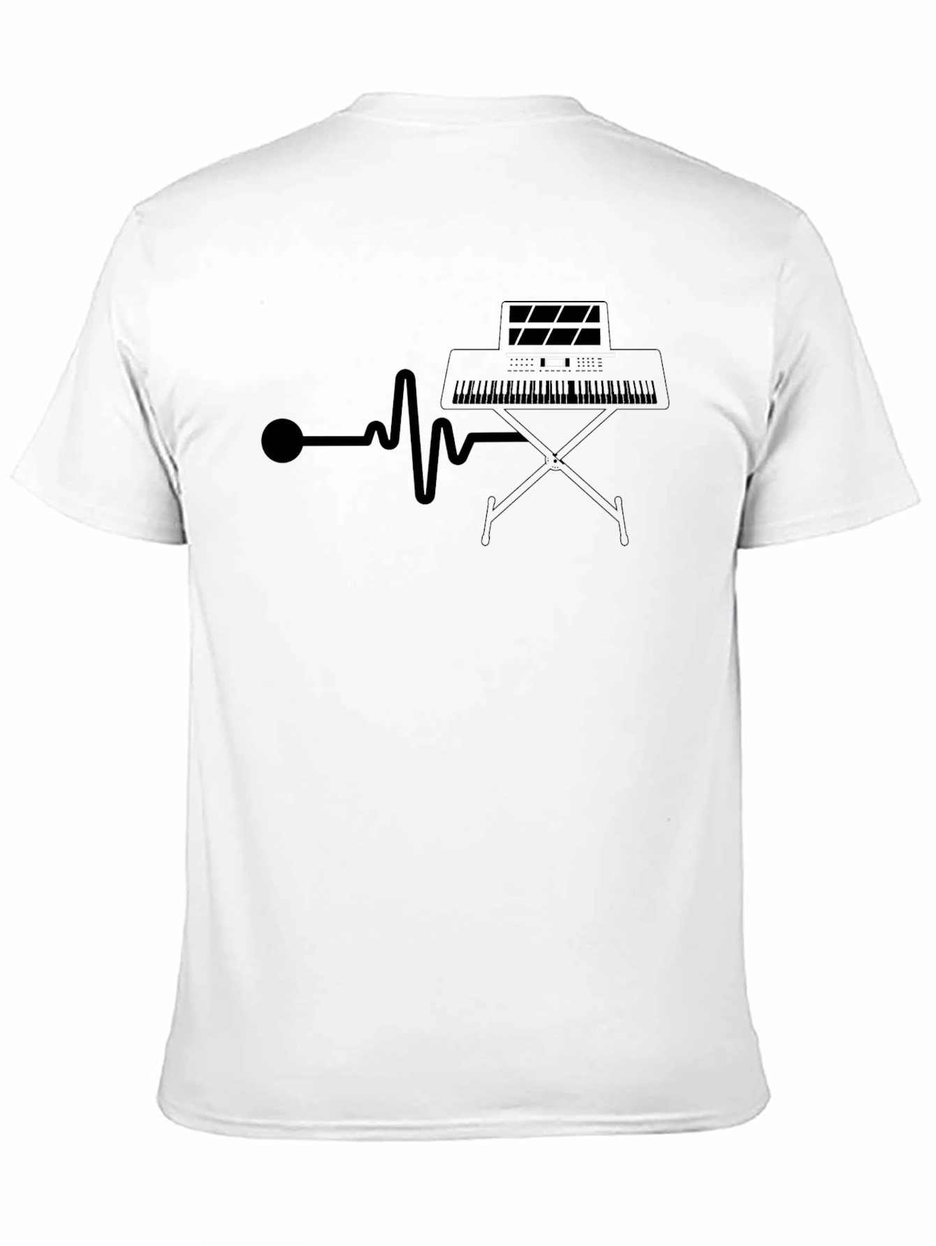 Musical Heartbeat T-Shirt - Keyboard Design