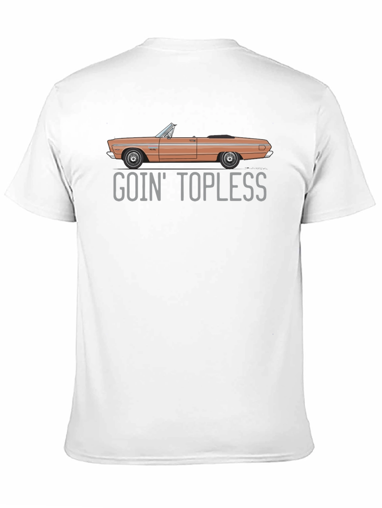 Goin Topless Car Graphic Black T-Shirt