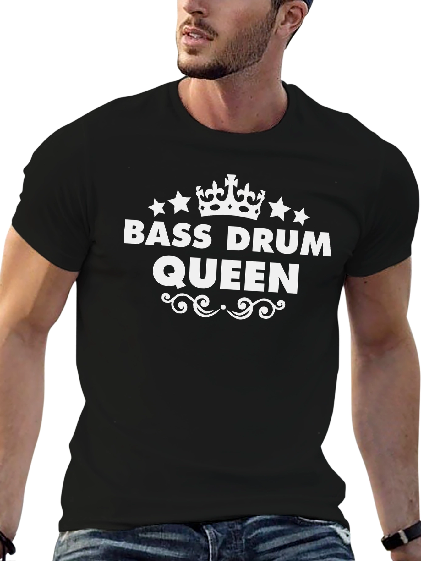 Bass Drum Queen Graphic Tee - Black T-Shirt