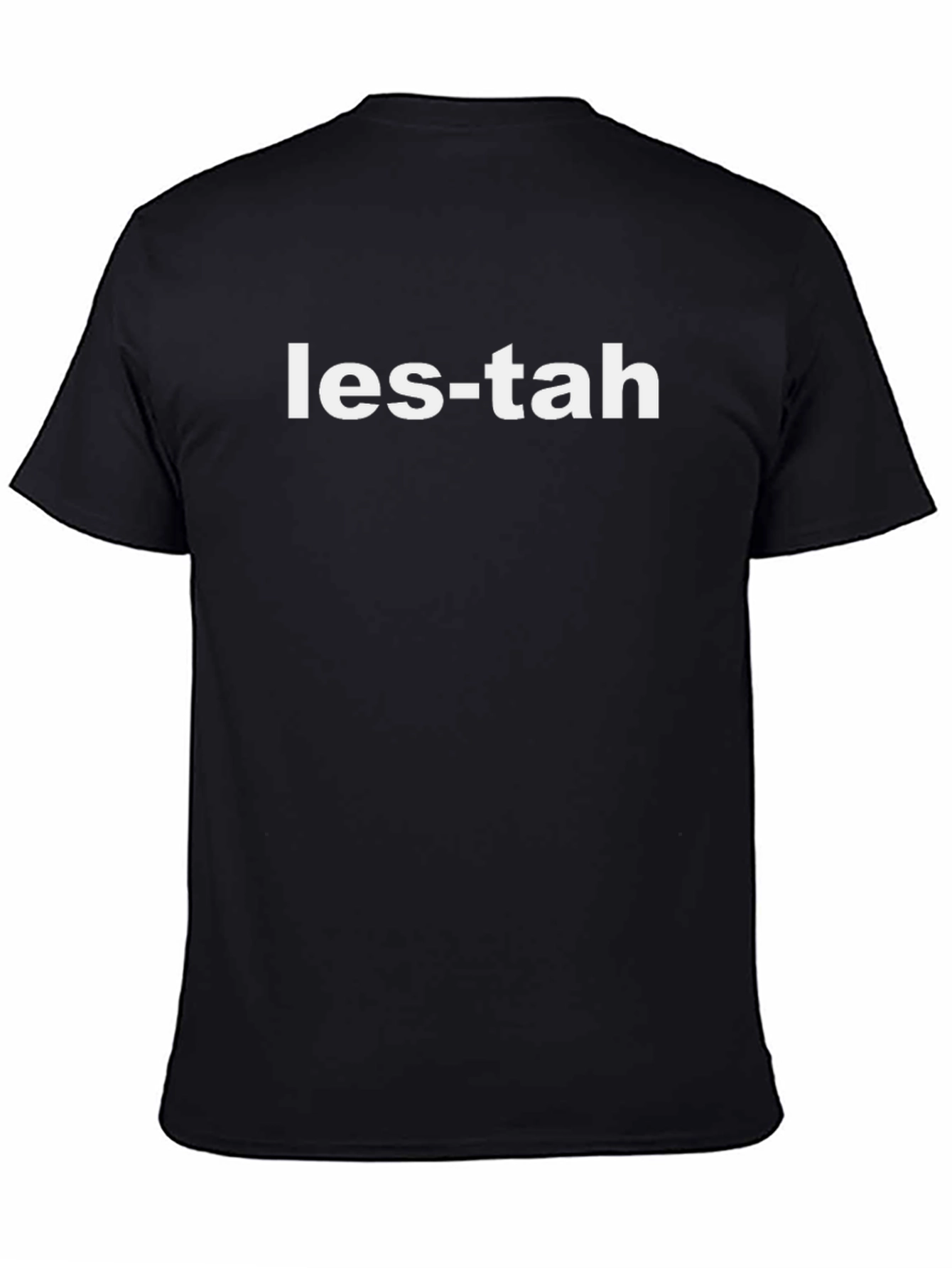 Les-tah Graphic T-Shirt - Black Crew Neck Tee