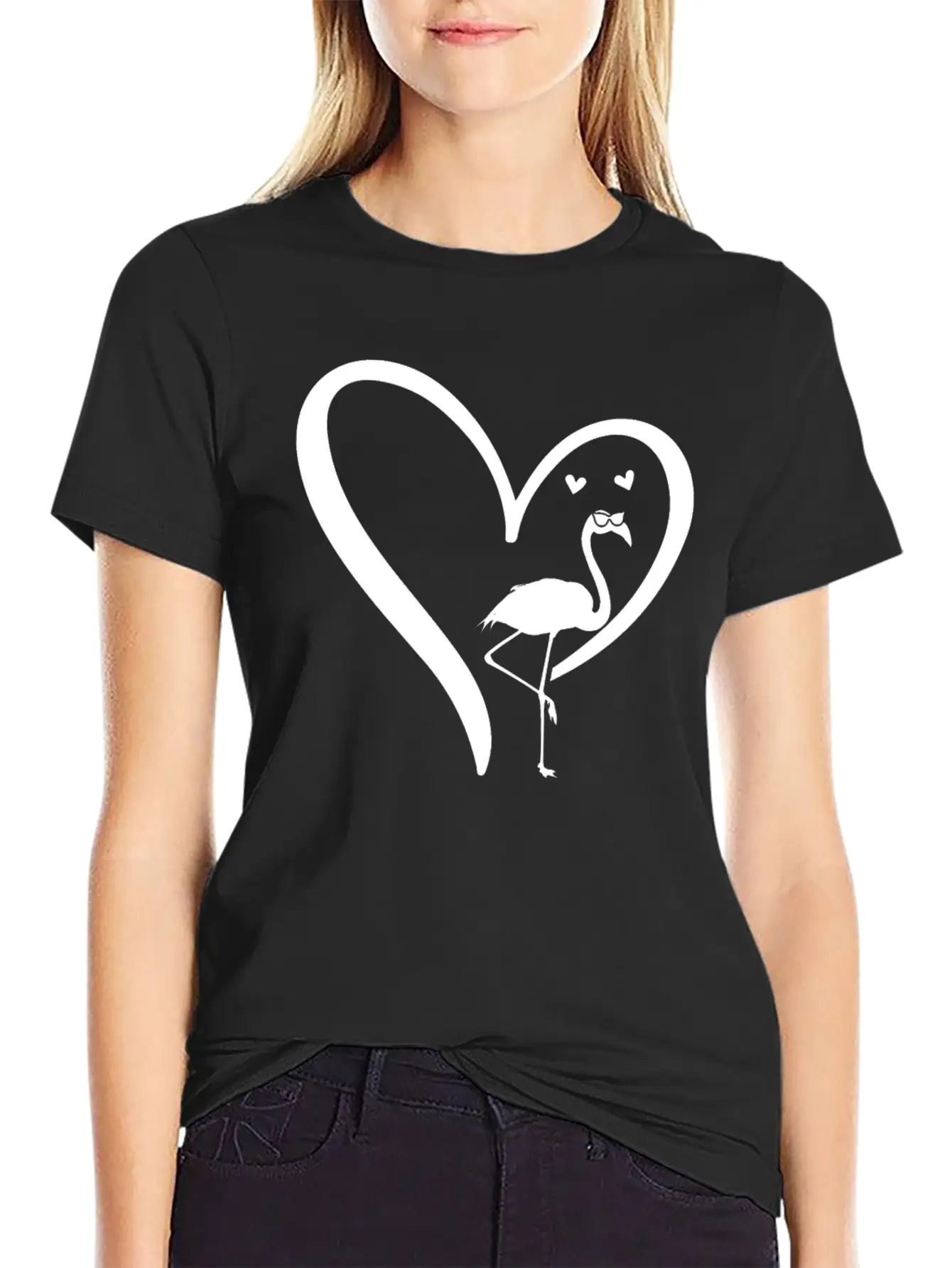 Flamingo Heart Flamingo Lover Flamingo Unisex Casual T-Shirt – Clean Design For Daily Comfort