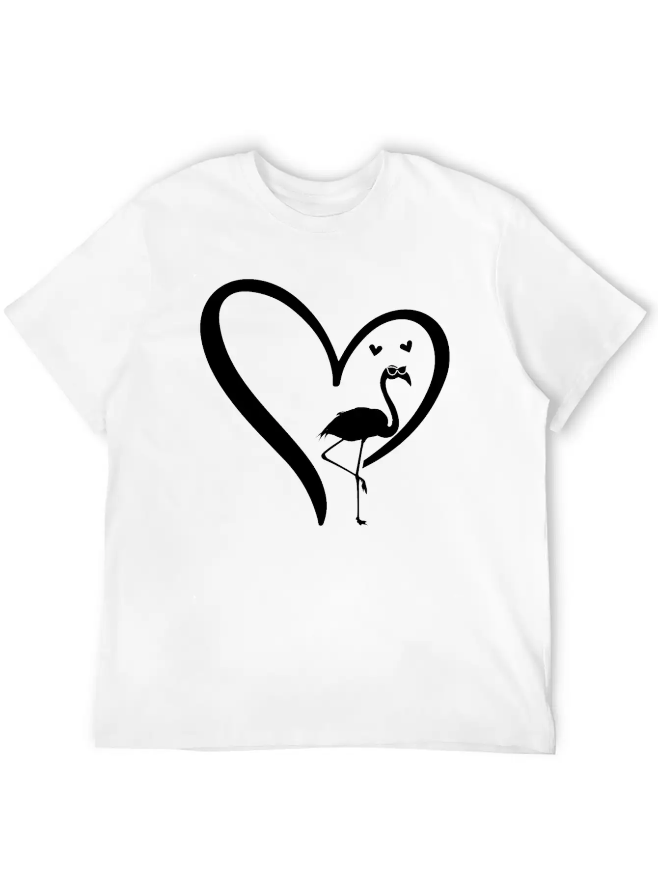 Flamingo Heart Flamingo Lover Flamingo Unisex Casual T-Shirt – Clean Design For Daily Comfort