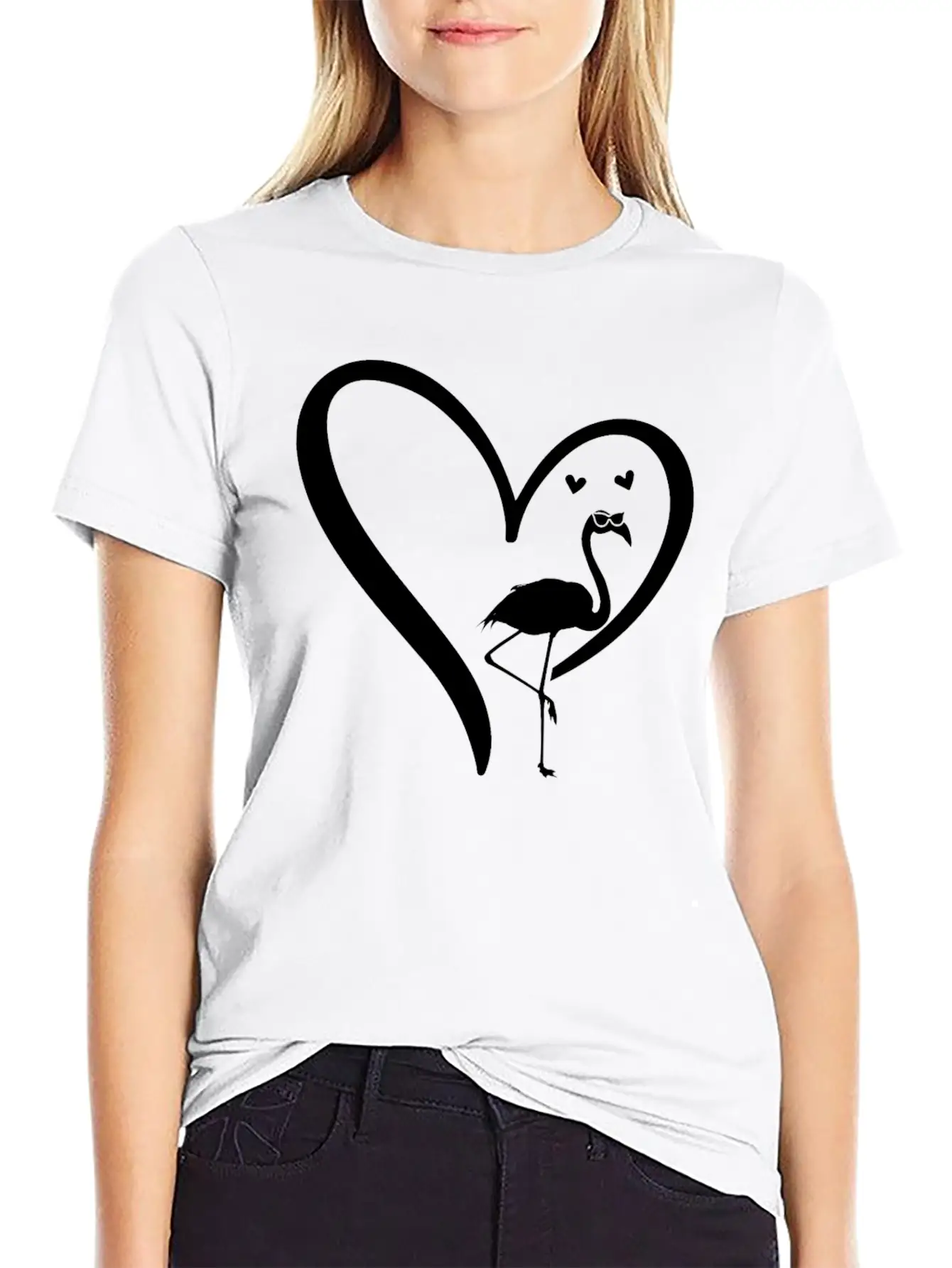 Flamingo Heart Flamingo Lover Flamingo Unisex Casual T-Shirt – Clean Design For Daily Comfort