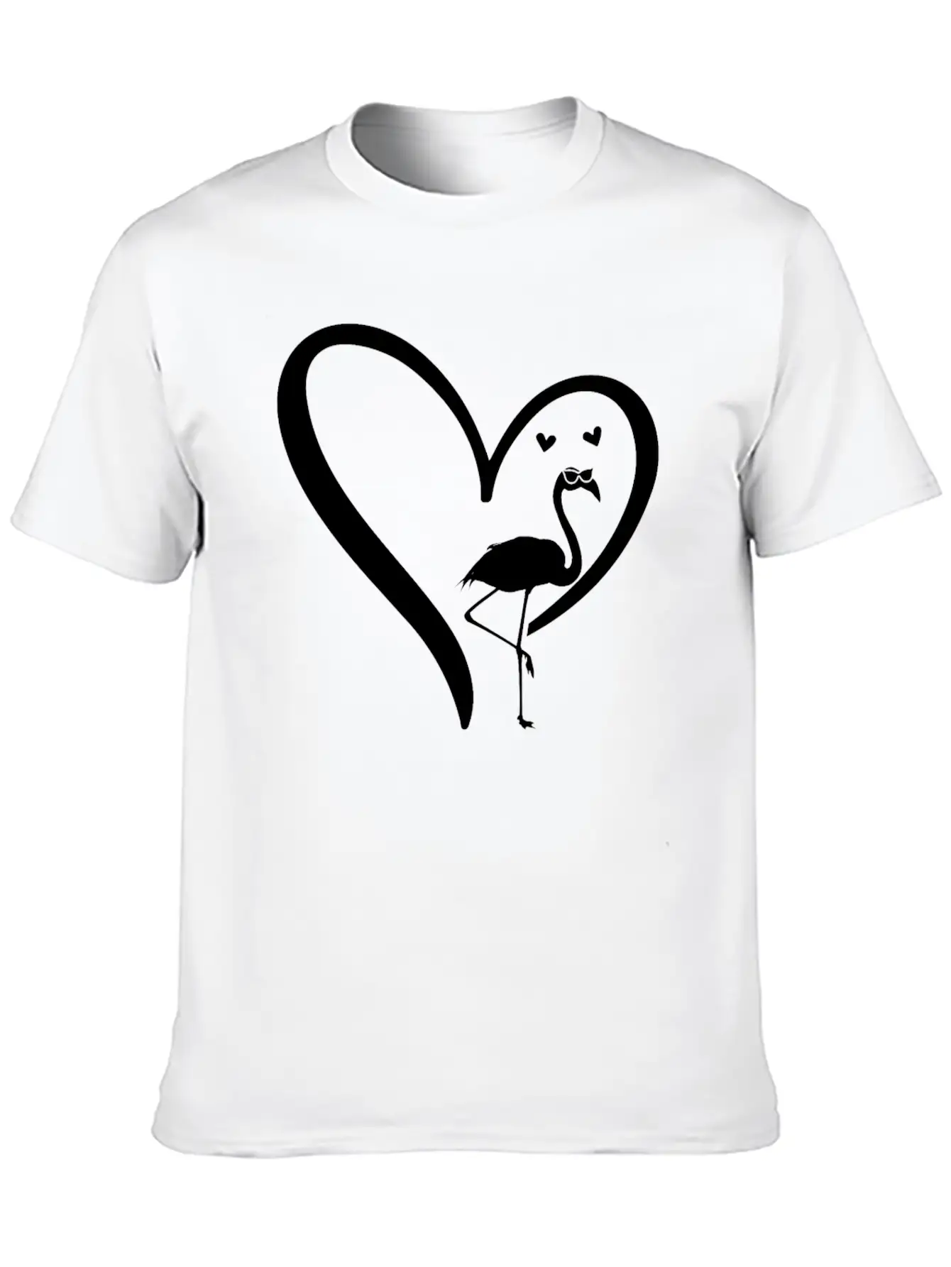 Flamingo Heart Flamingo Lover Flamingo Unisex Casual T-Shirt – Clean Design For Daily Comfort
