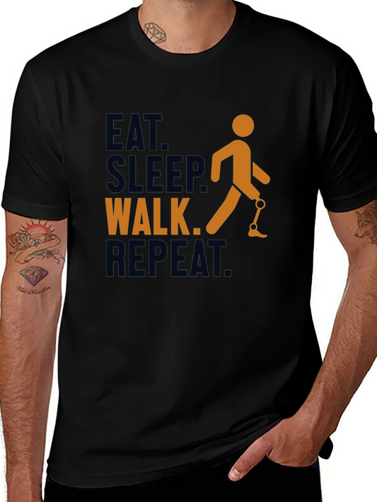 Eat Sleep Walk Repeat Prosthetic Leg T-Shirt