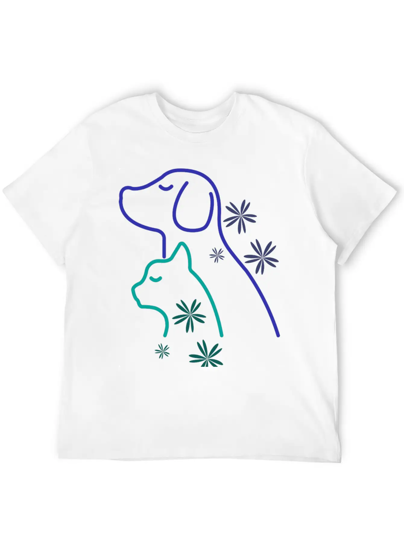 Floral Pet Lover Unisex Casual T-Shirt – Clean Design For Daily Comfort