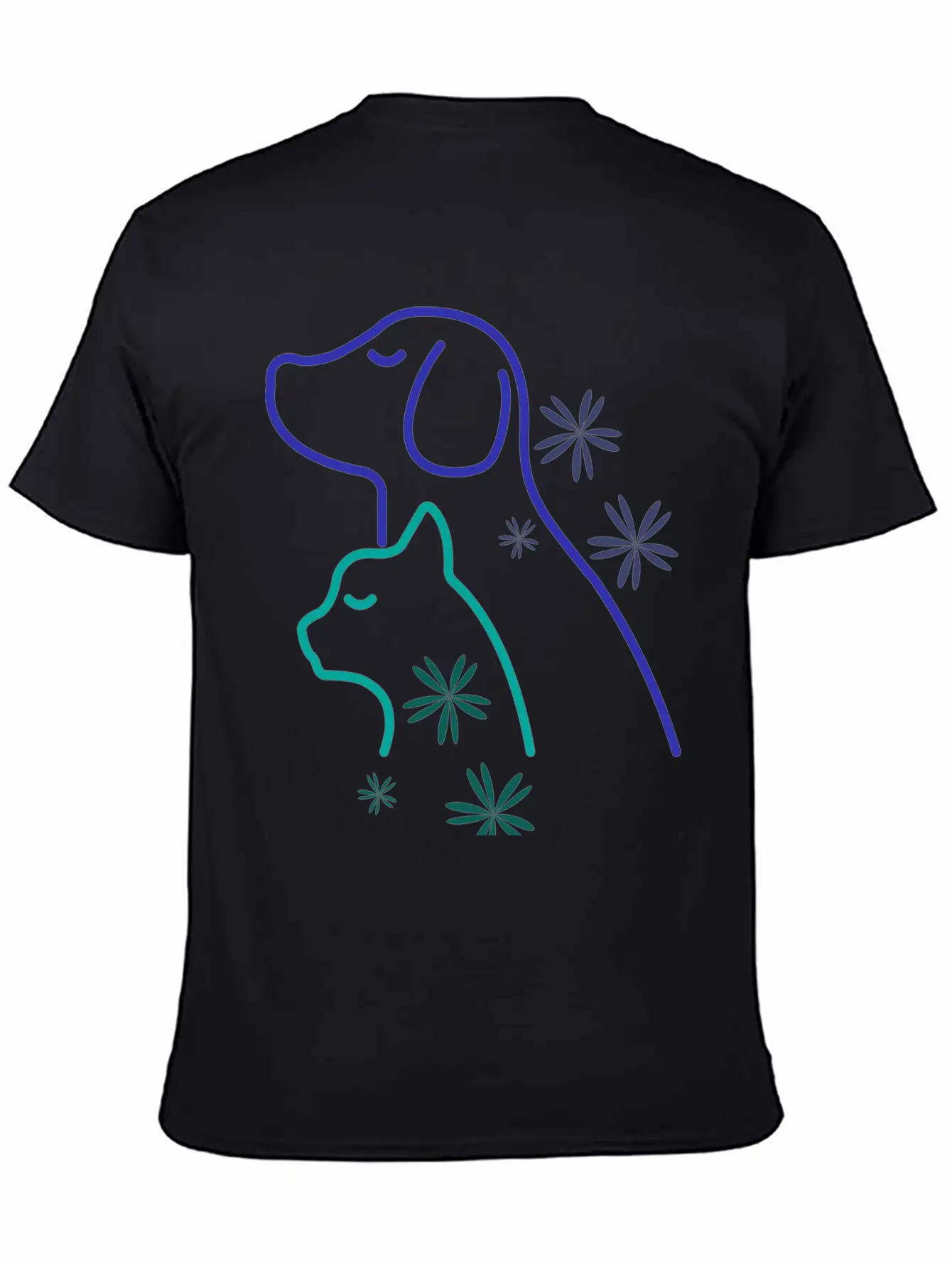 Floral Pet Lover Unisex Casual T-Shirt – Clean Design For Daily Comfort