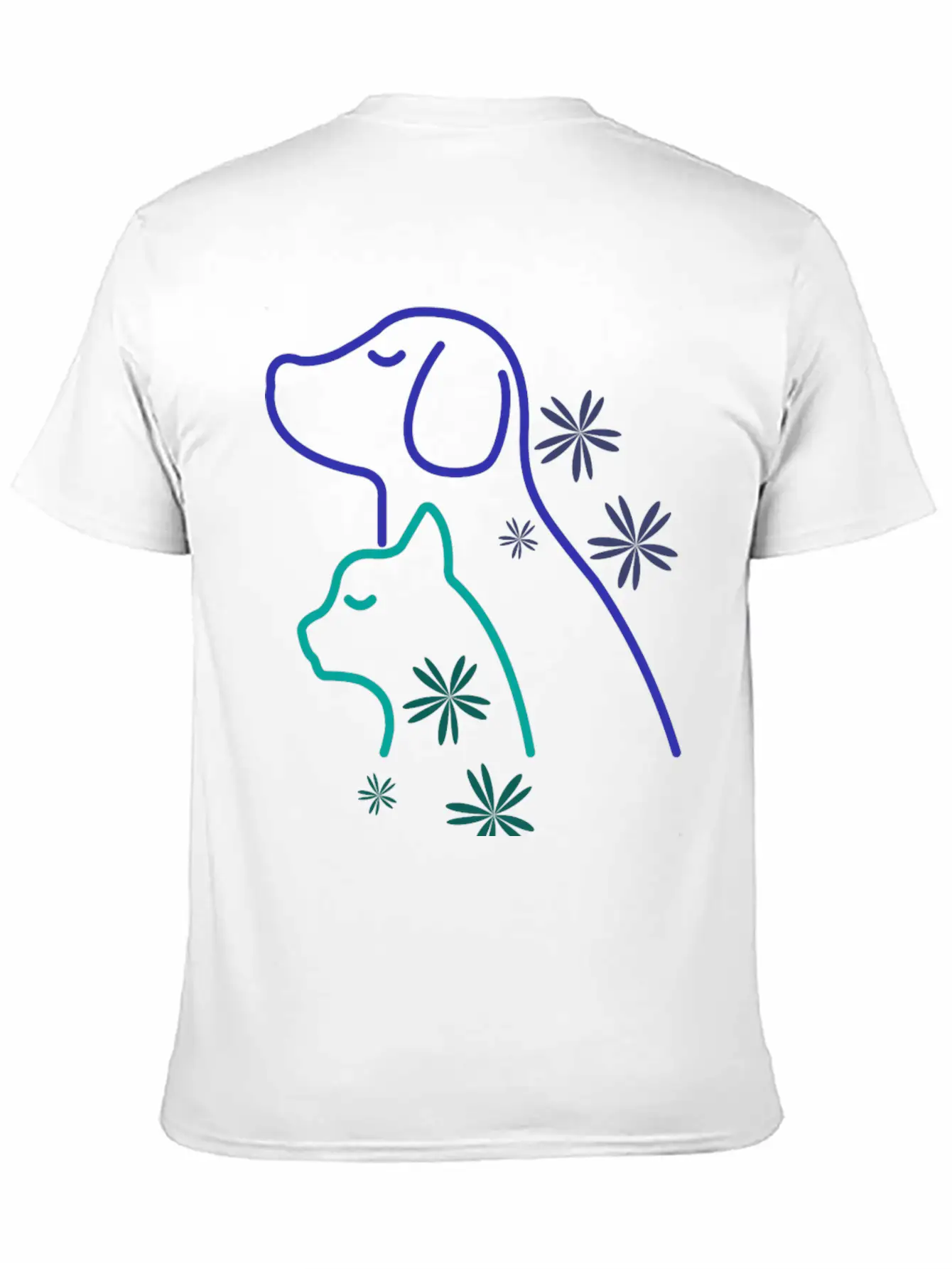 Floral Pet Lover Unisex Casual T-Shirt – Clean Design For Daily Comfort