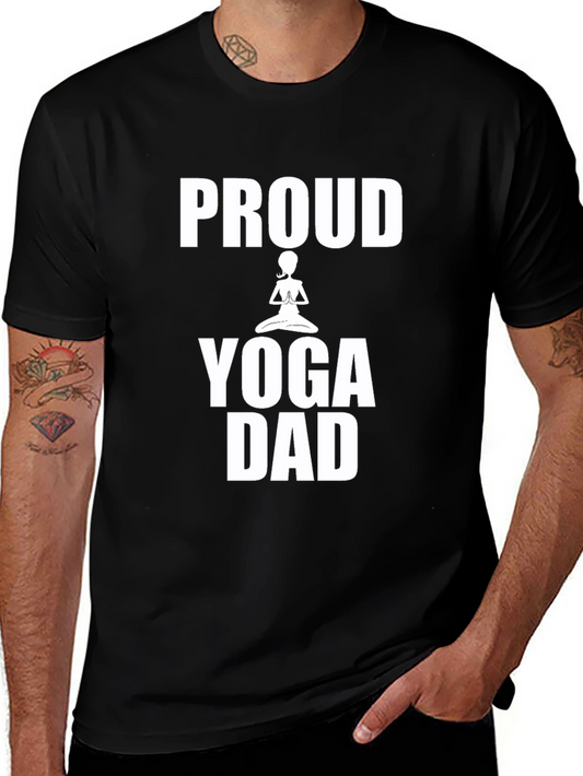 Proud Yoga Dad T-Shirt - Black Cotton Tee