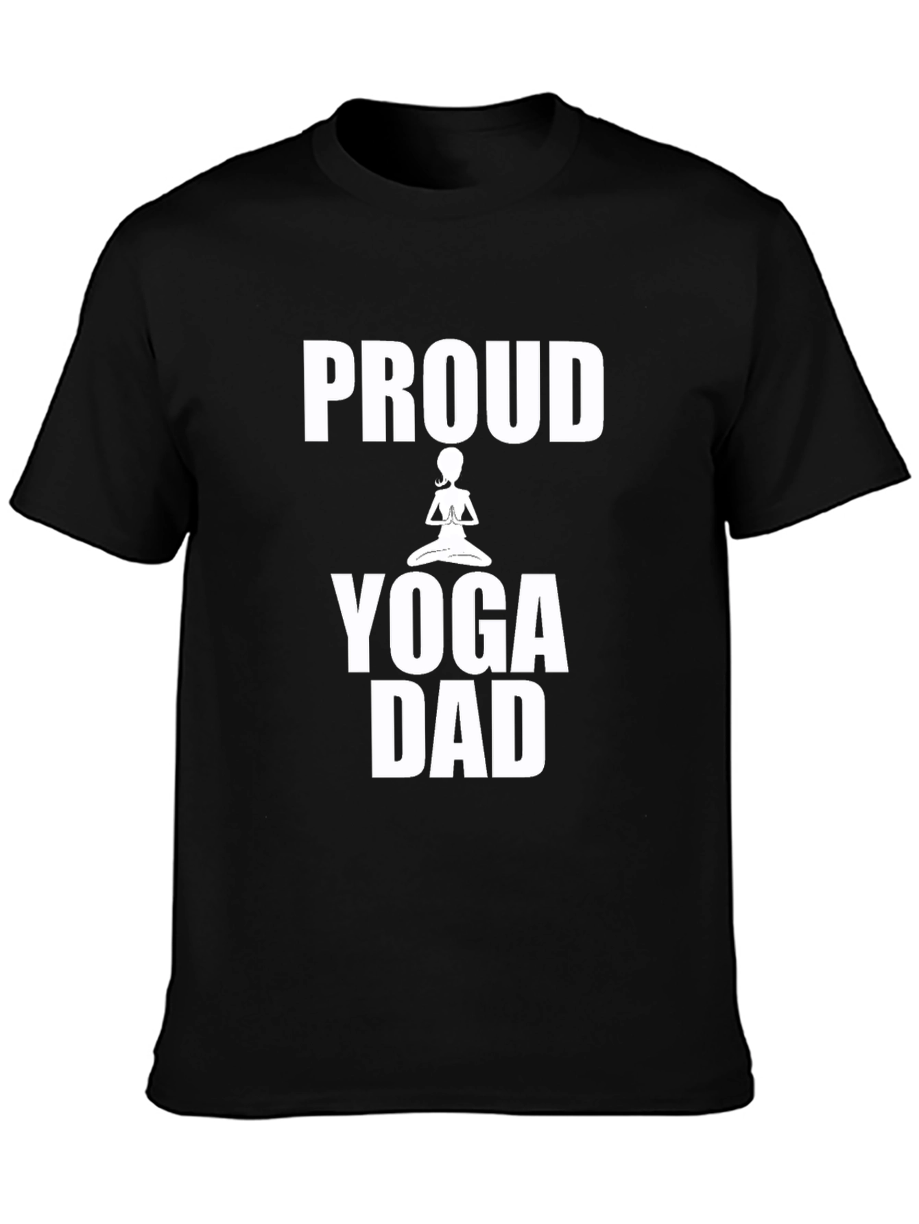 Proud Yoga Dad T-Shirt - Black Cotton Tee