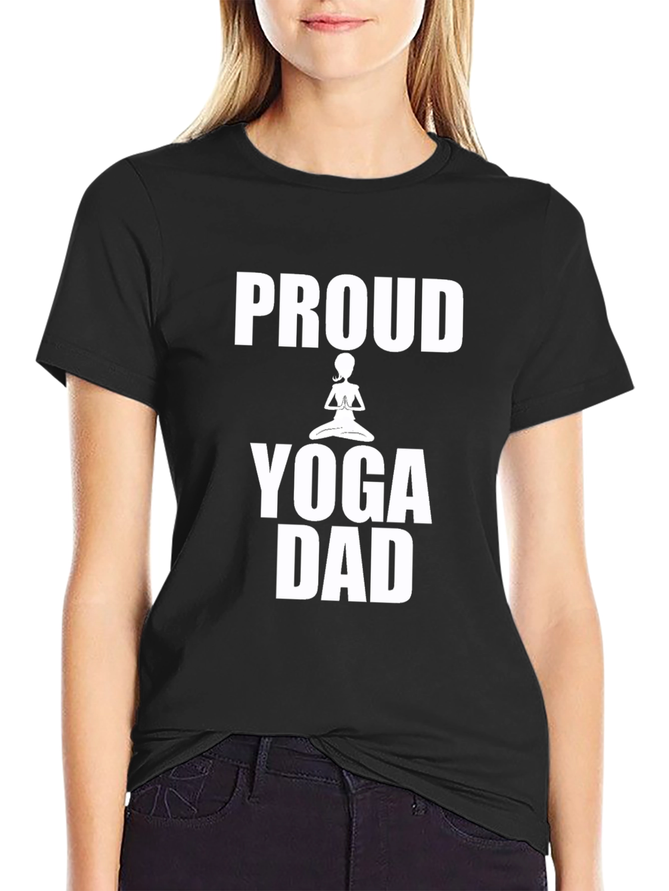 Proud Yoga Dad T-Shirt - Black Cotton Tee