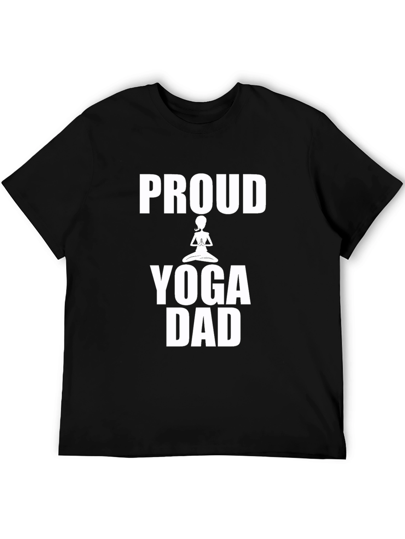 Proud Yoga Dad T-Shirt - Black Cotton Tee
