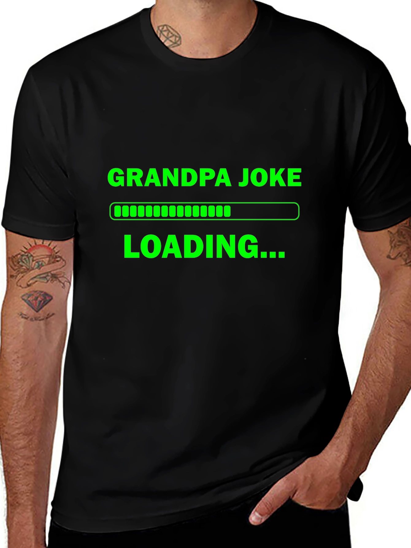Grandpa Joke Loading T-Shirt - Funny Novelty Tee