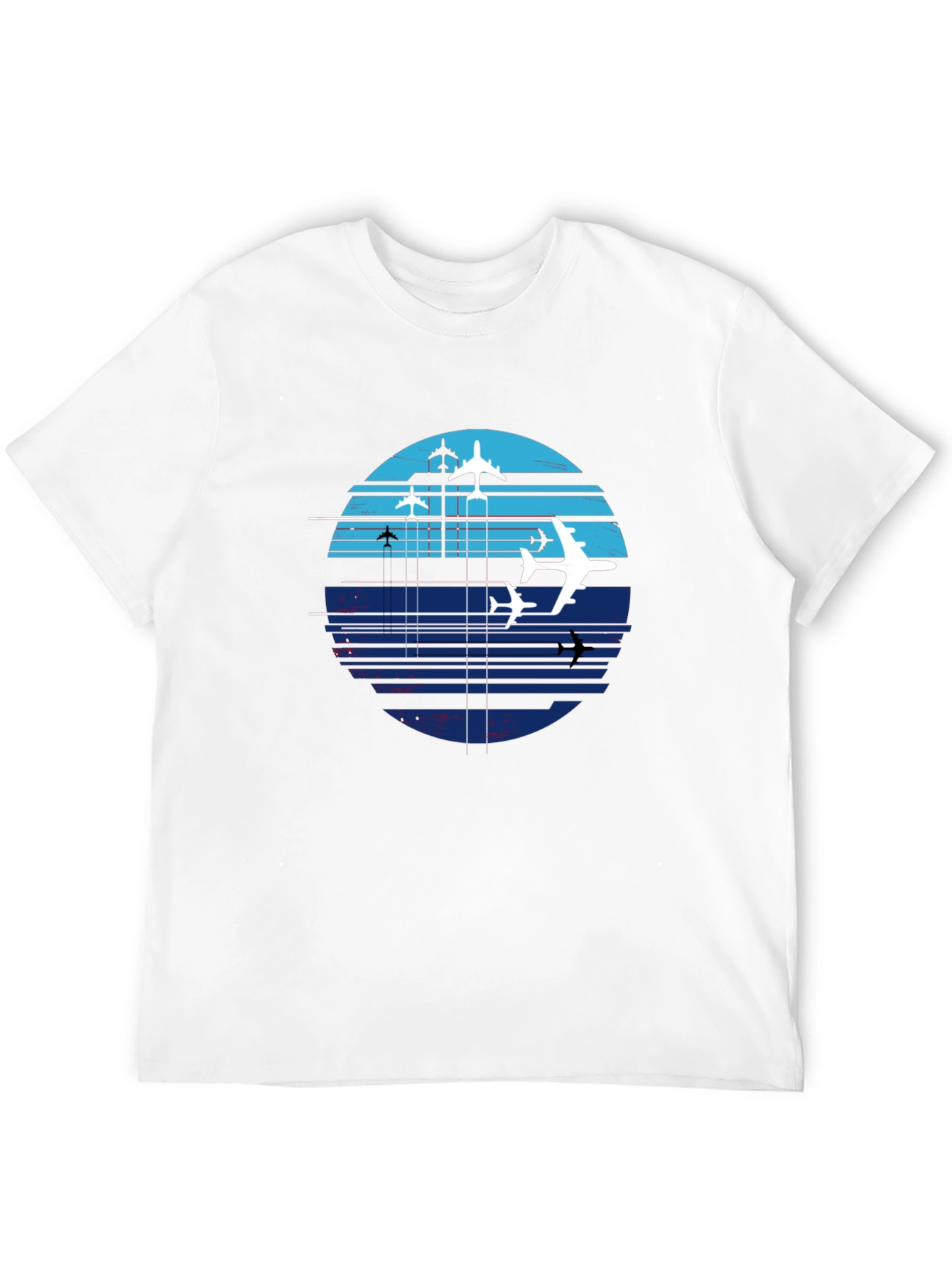 Aviation Sunset Graphic Tee - Black