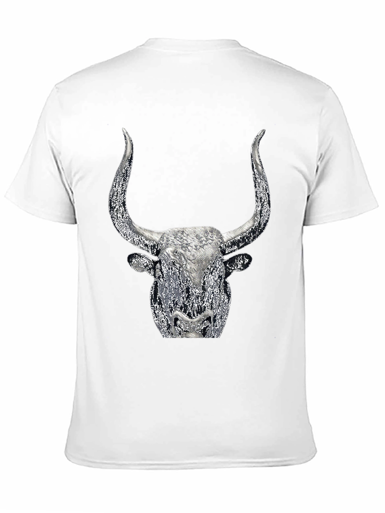 Bull Head Graphic Tee - Black Cotton Blend
