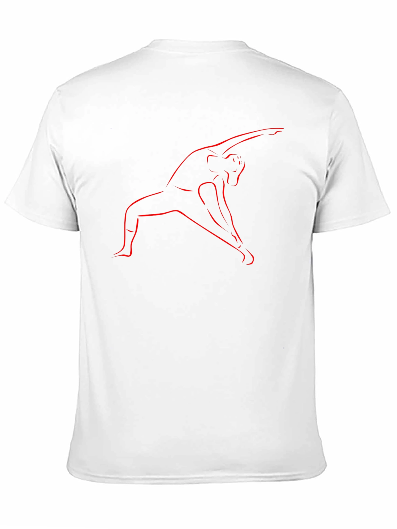 Yoga Pose Graphic Tee - Black Cotton Blend