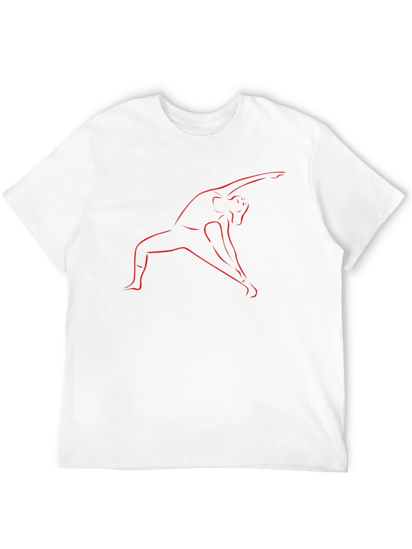 Yoga Pose Graphic Tee - Black Cotton Blend