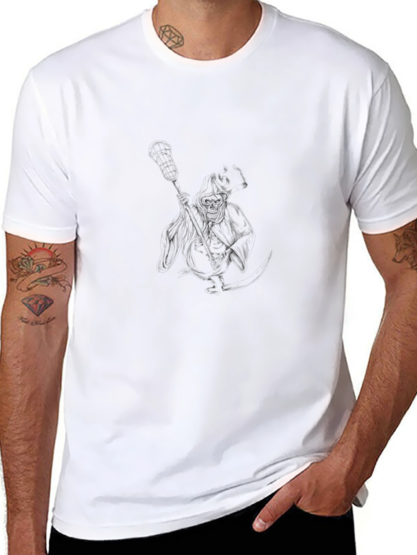 Mens Black Graphic T-Shirt - Unique Design