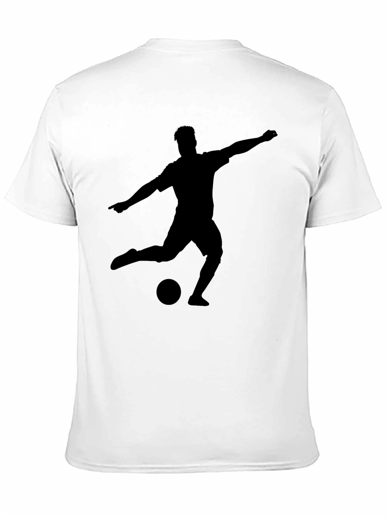 Soccer Player Silhouette T-Shirt - Black