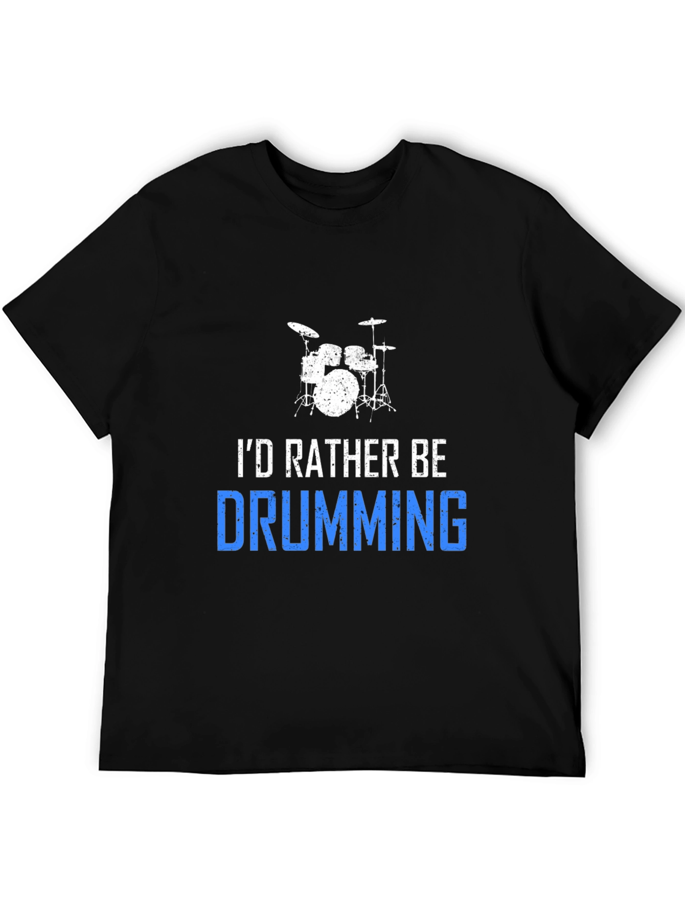 Id Rather Be Drumming T-Shirt - Black