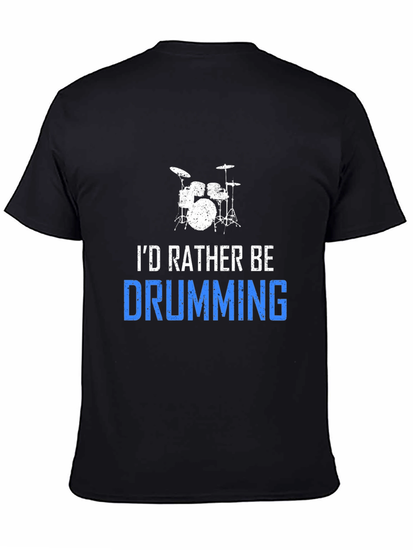 Id Rather Be Drumming T-Shirt - Black