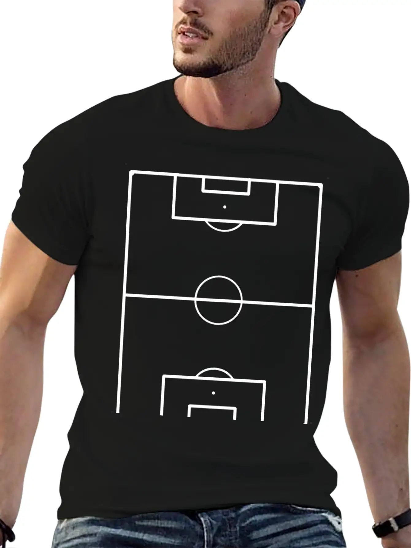 Football Field Soccer Pitch Playing Field Ground Unisex Casual T-Shirt – Clean Design For Daily Comfort