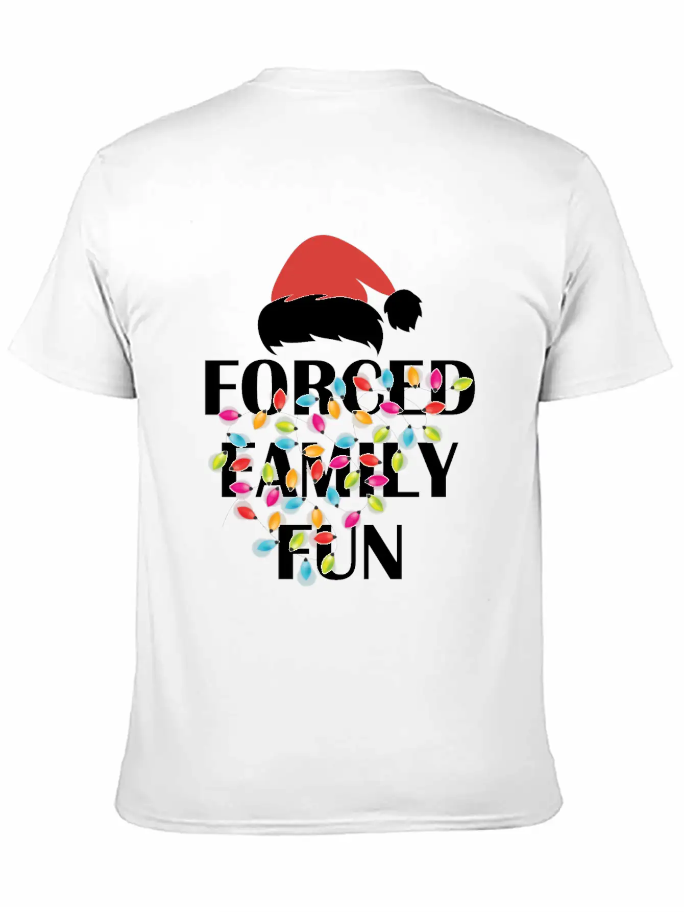 Forced Family Fun Sarcastic Christmas Unisex Casual T-Shirt – Clean Design For Daily Comfort